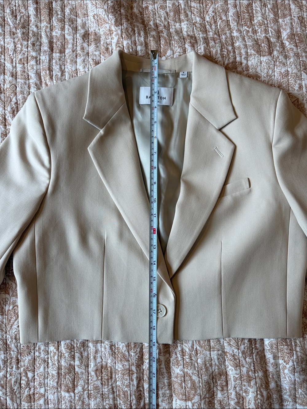 Aritzia Arbus Cropped Cream Blazer Jacket - Picture 9 of 11